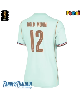 Franța Randal Kolo Muani #12 Echipament de Fotbal Replică Mondial 2026 Femei Deplasare